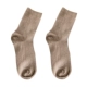 Mùa thu Foundation Đáy Cotton Vớ Phụ Nữ Màu sắc thuần khiết Tay thanh lịch Thoải mái Phụ nữ Vớ Retro - Vớ bông