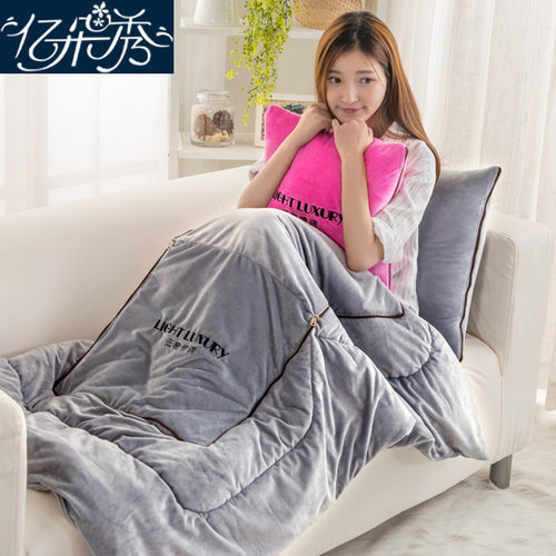 抱枕被子两用汽车毛毯小枕头车上毯子车载车用二合一高档靠枕折叠 - 图3