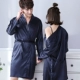 Cặp vợ chồng ngủ mùa hè mỏng phần băng lụa áo choàng tắm nữ gợi cảm áo choàng khách sạn Nhật Bản thanh niên nam đồ ngủ lụa - Night Robe quần áo ngủ Night Robe