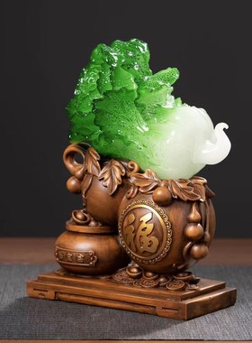 (宠粉)家居白菜葫芦摆件招财客厅酒柜玄关工艺品乔迁开业礼品