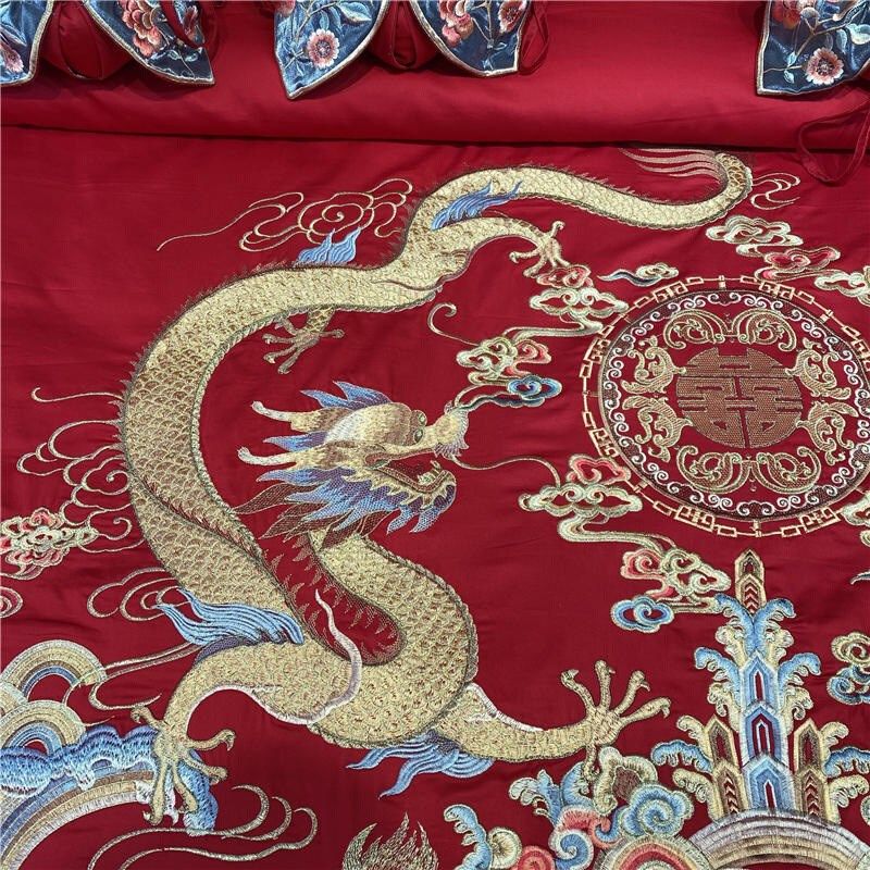 结婚床上用品四件套婚庆被套大红色六件套婚房喜被十件套,淘宝优惠券,粉丝福利购,淘宝优惠卷