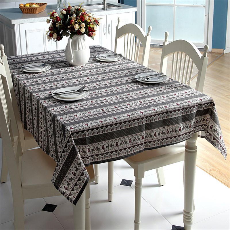 新品Christmas Tablecloth For Table Decor Snowflake Polyester - 图1