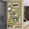 Home storage solid wood hole board wall rack dormitory entrance kitchen bathroom wall rack storage rack