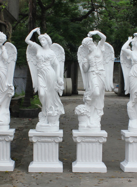 园林景观花园庭院人物雕塑装饰艺术品户外天使雕像落地大型摆件