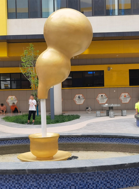 悬空葫芦流水流动水景庭院喷泉户外院子水池落地生财时来运转摆件