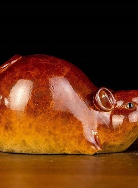 铜十二生肖摆件彩绘卡通鼠牛虎兔龙蛇马羊猴鸡狗猪铜制可爱工艺品