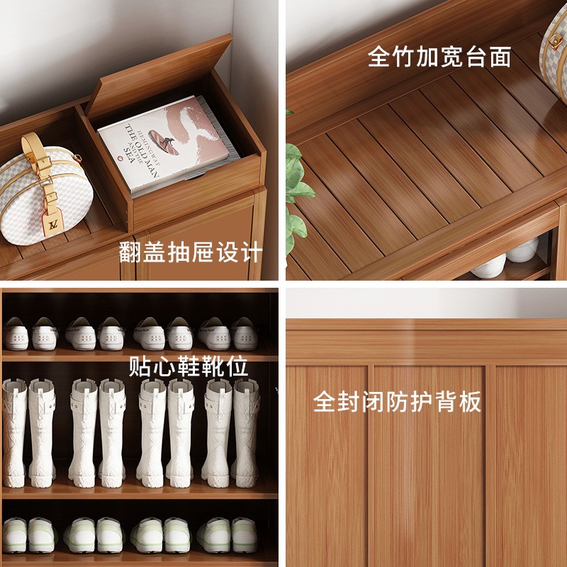 Indoor wooden multi-storey aack shoe crbinet storagXe shelf - 图2