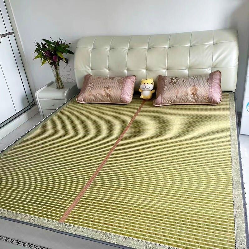 新款凉席竹席单人0.9米学生宿舍双人床双面水磨可折叠夏天凉碳化,淘宝优惠券,粉丝福利购,淘宝优惠卷