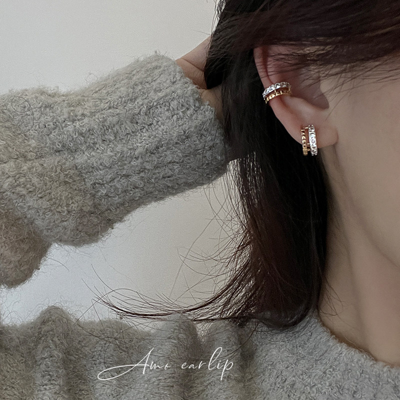 金银撞色蚊香盘耳夹无耳洞女设计感小众高级C型双耳圈耳饰2025年,淘宝优惠券,粉丝福利购,淘宝优惠卷