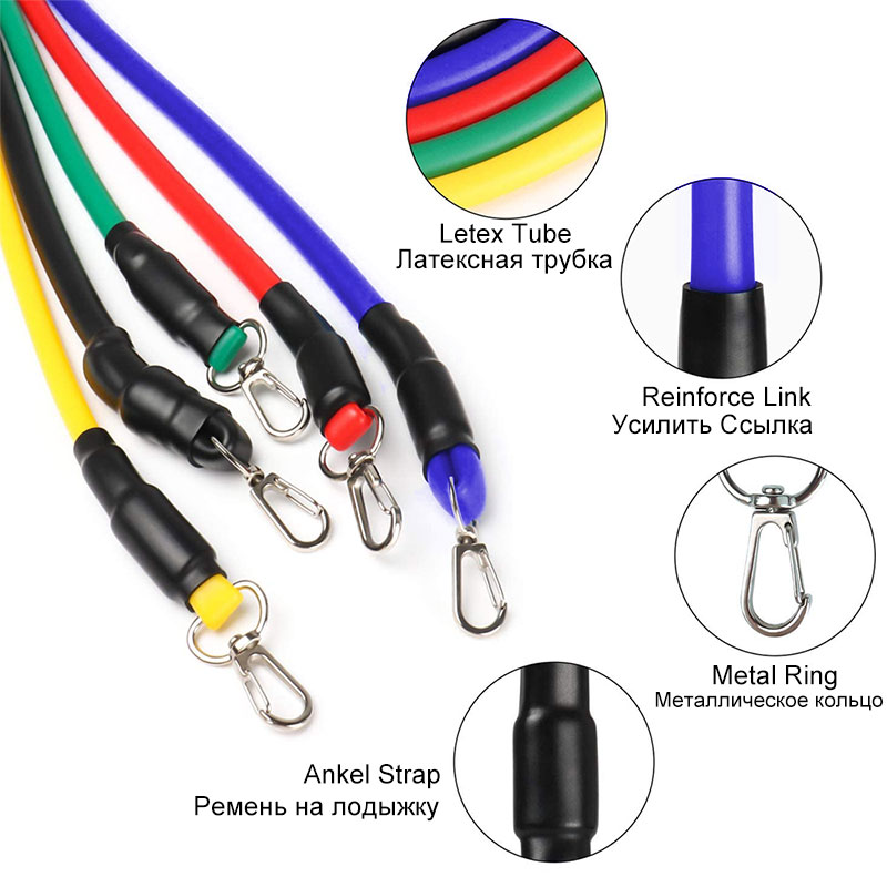 11Pcs/Setlratex Puo l Rope Resistance Bands IndooL Portable - 图1