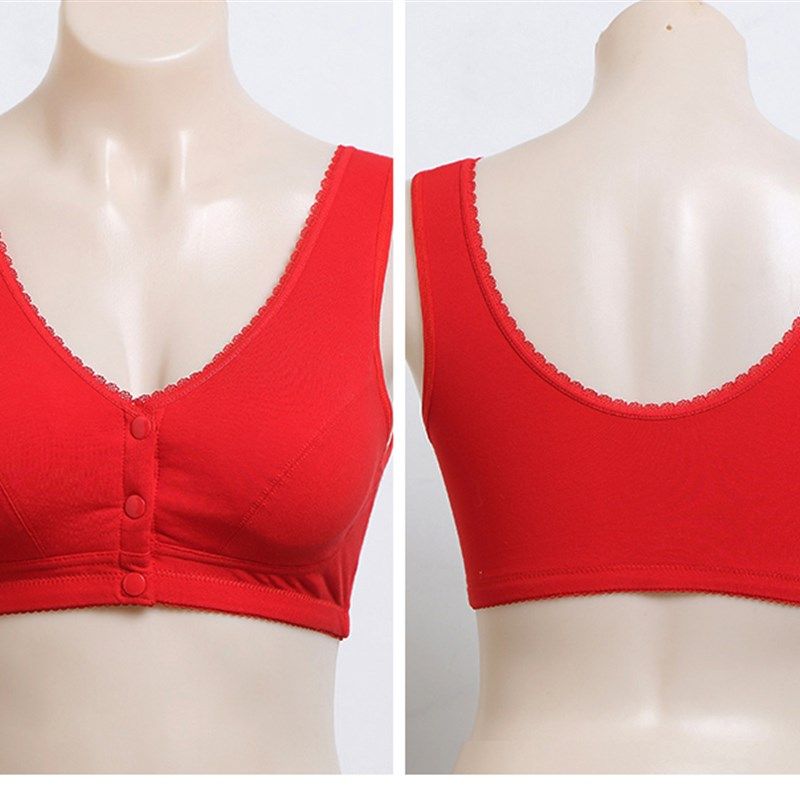 本命年红色文胸无钢圈前扣大码中老年妈妈女内衣裤套装属蛇年,淘宝优惠券,粉丝福利购,淘宝优惠卷