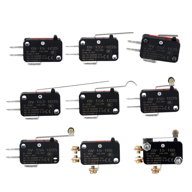 行程限位微动点f触碰开关V-15/152/153/155-1C25微波炉开关自复位