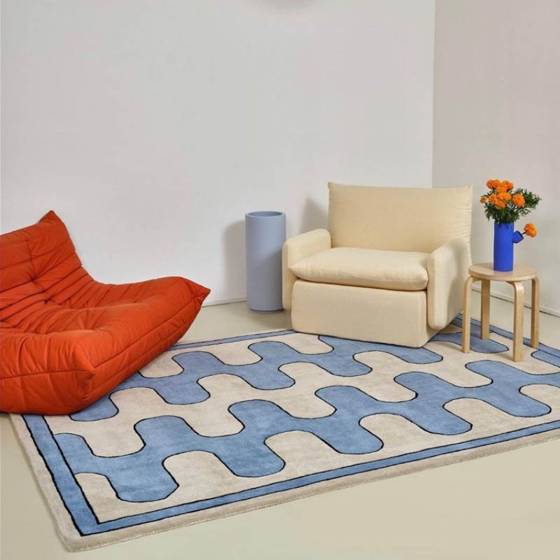 速发New Modern Fashion IG Living Room Rug Checkerboard Senio - 图0