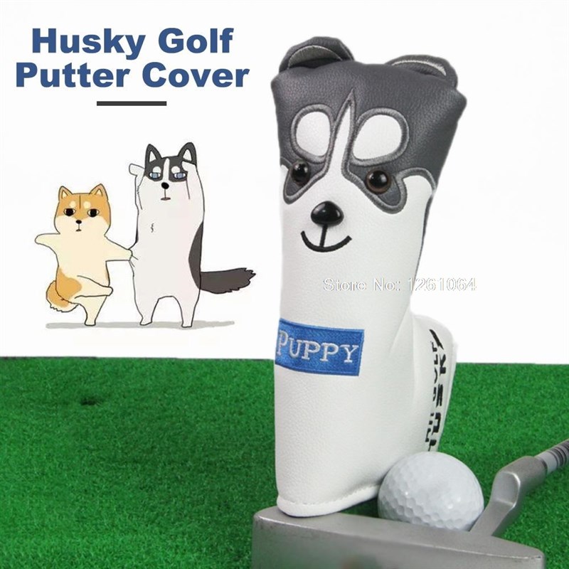 New Golf club Putter Cover with Magnetic Closure P Leather L - 图0