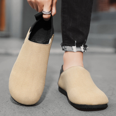 Шапочка для душа 潮牌男鞋2023新款透气开车休闲鞋男士懒人豆豆鞋一脚蹬老北京布鞋