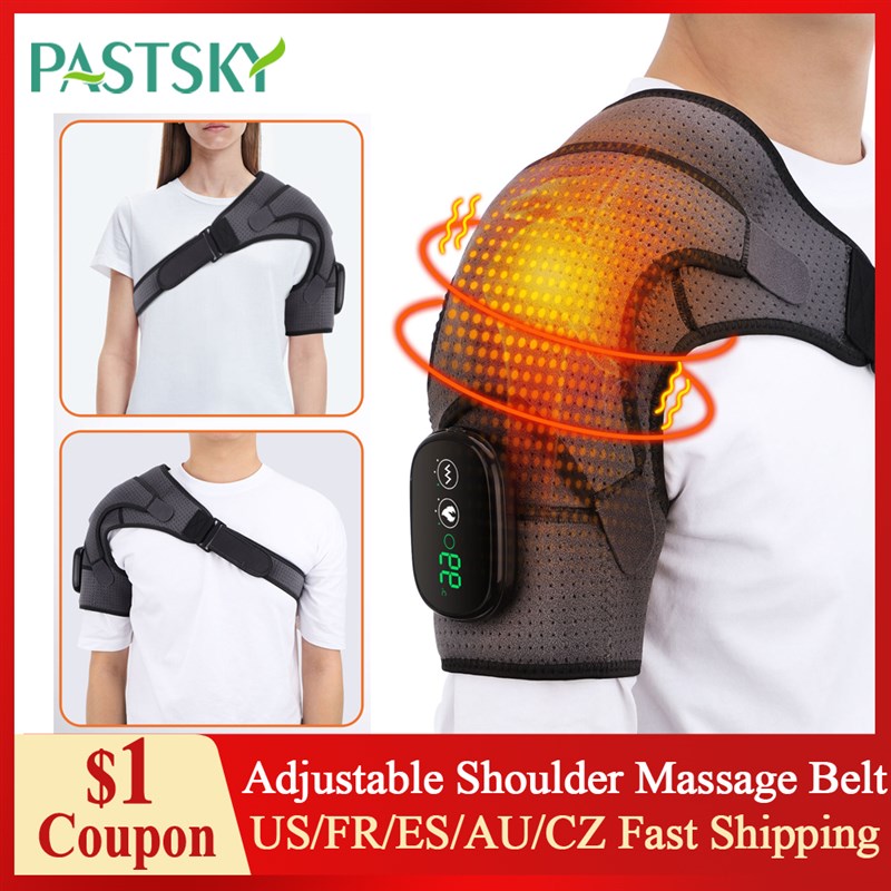 AdjustaSleeLED Display Shoulder bDupport Brac  Belt Heated V - 图0