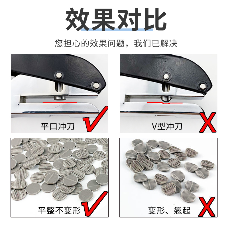 木工螺丝孔遮盖器手动PVC8mm干壁钉眼遮丑器冲孔工具封边条打孔钳 - 图0