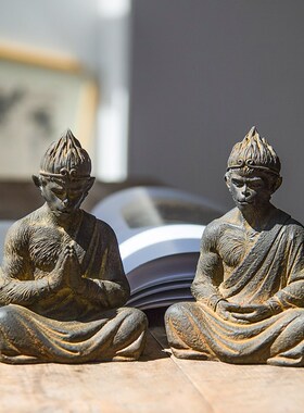 中式禅意斗战胜佛孙悟空齐天大圣猴子生肖猴桌面摆件茶桌茶台茶宠