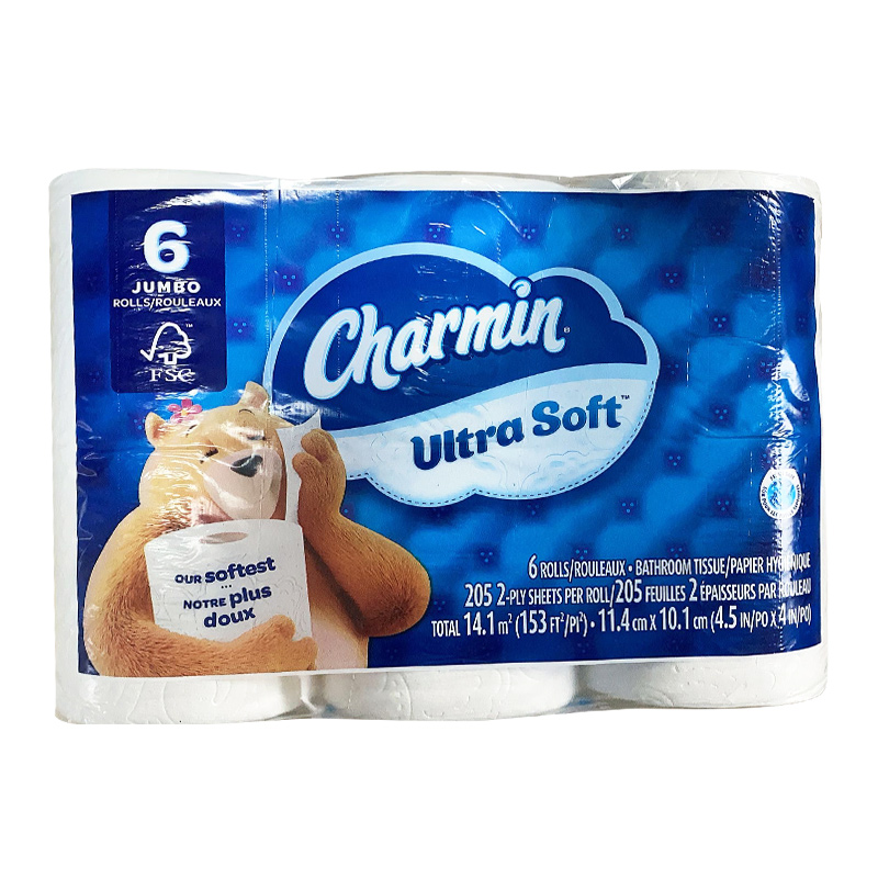 美国原装进口Charmin Ultra SoGft卫生纸卷筒纸原生木浆柔软6卷-图3