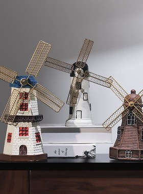 简约现代创意灯塔风车桌面摆件客厅酒柜装饰品办公室柜子书柜摆设