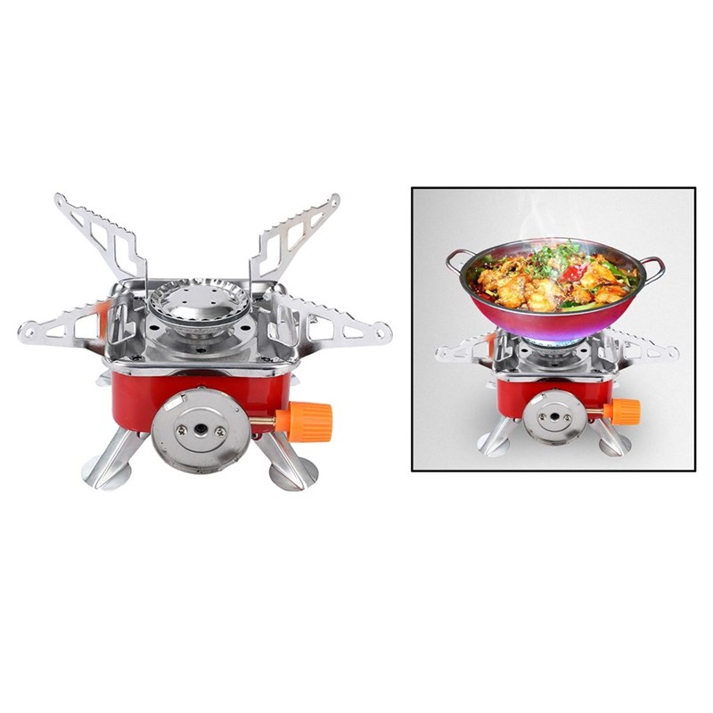 速发Mini Camping Gas Stove Cookout Folding Butane Burner Bac - 图3