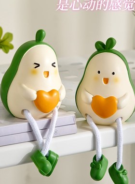 可爱情侣吊脚娃娃小摆件家居卧室装饰品客厅展柜洞洞板墙上置物架