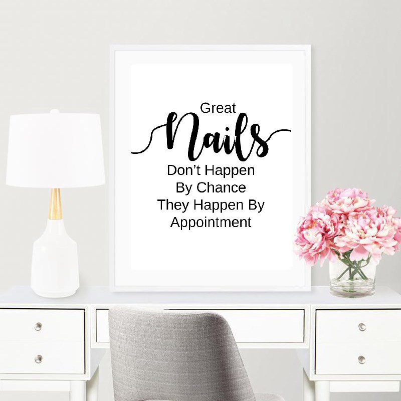 Nail Salon Quotes Makeup Wall Art Posters and Prints Nail Te - 图1