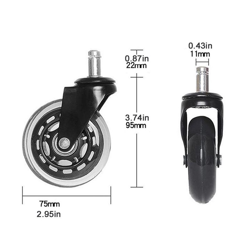 2.5 Inch 3 Inch Swivel Chair Wheel Boss Chair Plunger nivers - 图0