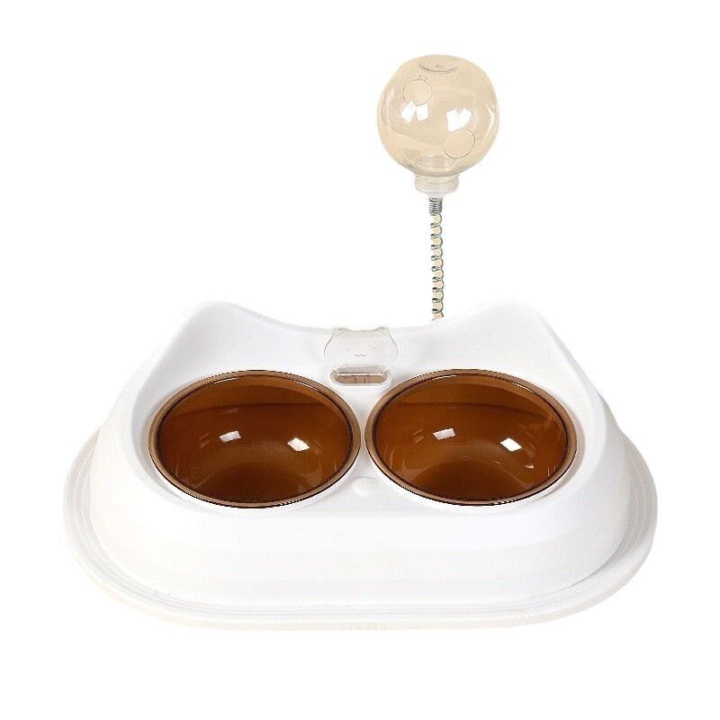 24猫碗漏食器双碗猫食盆水碗宠物狗狗饭盆喝水喂食一体猫咪用品巧,淘宝优惠券,粉丝福利购,淘宝优惠卷