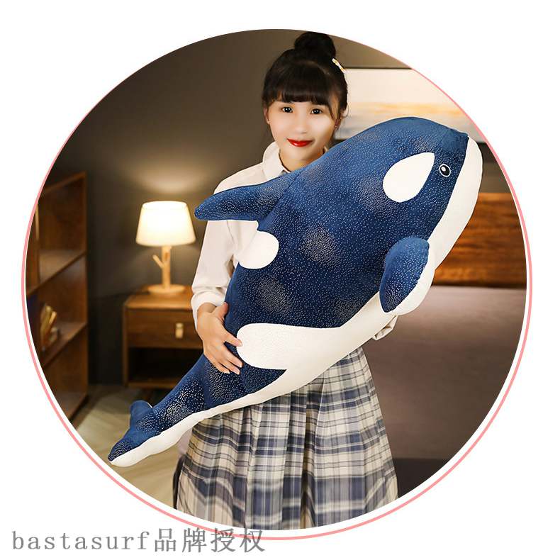 极速Big shark doll pillow cloth killer whale doll plush toy - 图3