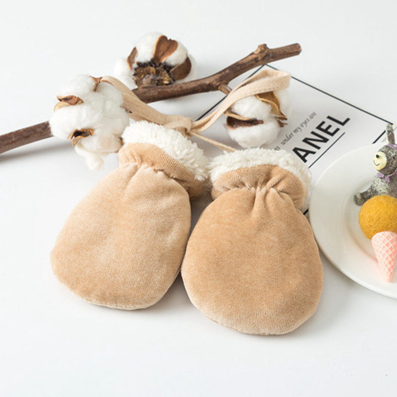 极速Kids Gloves Winter Baby Full Finger Mittens Thicken Infa - 图2