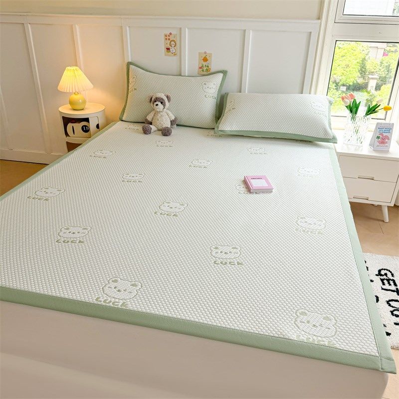 夏季冰丝凉席冰豆豆床单三件套床垫子凉感空调席可水洗2025年新款,淘宝优惠券,粉丝福利购,淘宝优惠卷