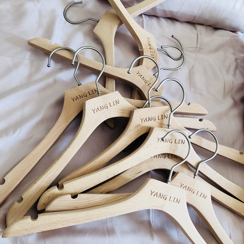 榉木环保无漆棉绳实木木头衣架挂家用男女服装店植绒防滑衣帽间柜,淘宝优惠券,粉丝福利购,淘宝优惠卷