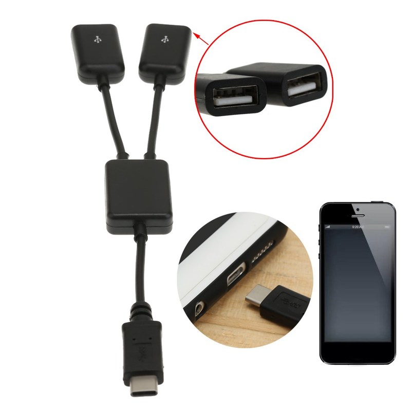 推荐USB3.1 Type C OTG HUB Cable 2 in 1 USB C 3.1 Male to Fem - 图0