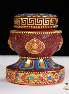 五色幡布镜子合金招财箭锡杖藏式招财旗财神幡长寿箭五彩幡招福箭