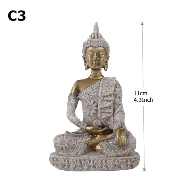 速发highquality 16Style Miniature Buddha Statue Nature Sands - 图1