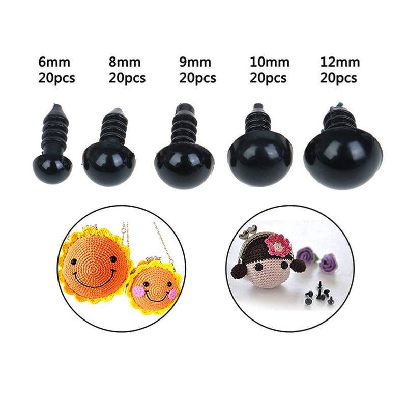 推荐100pcs Black Plastic Safety Eyes For Toys Amigurumi Diy - 图2