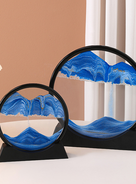 创意流沙画摆件艺术沙漏办公桌面客厅装饰品乔迁礼物酒柜卧室摆设