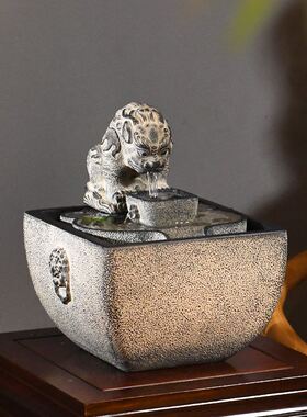 品良优循环流水招财摆件开业乔迁礼品客厅茶室办公U室前台桌面装