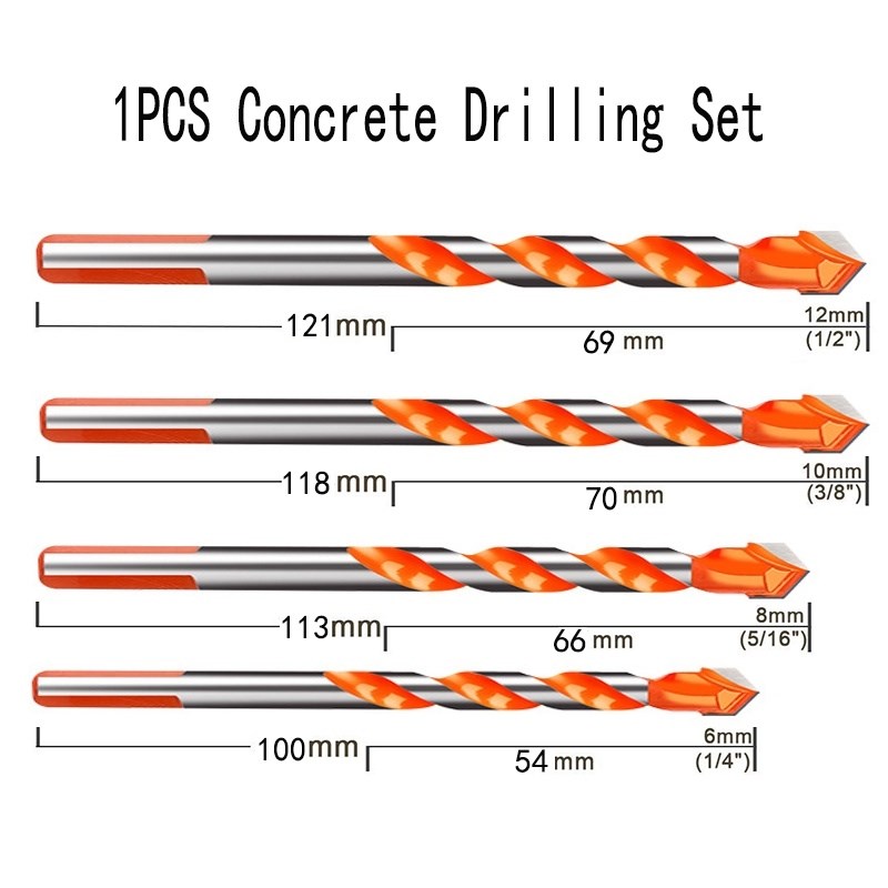 Masonry Drill Bits Set for Glass, Brick, Tile, Concrete, Pla - 图1