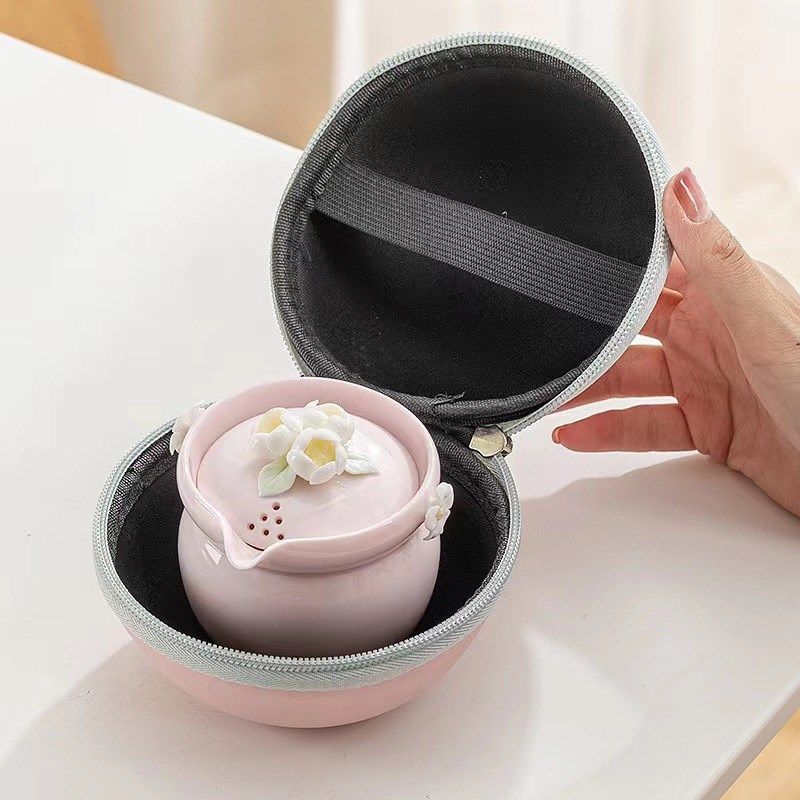 茶具客旅行茶具套装精致粉色户外茶女士陶瓷杯快功夫茶杯便携式,淘宝优惠券,粉丝福利购,淘宝优惠卷