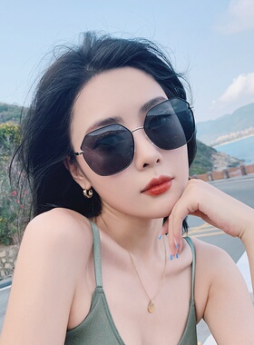 墨镜女夏季防晒2022年新款圆脸太阳眼镜潮网红款防紫外线大脸显瘦