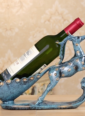 欧式现代简约红酒架鹿摆s件创意客厅酒柜房间乔迁新居摆设家居饰