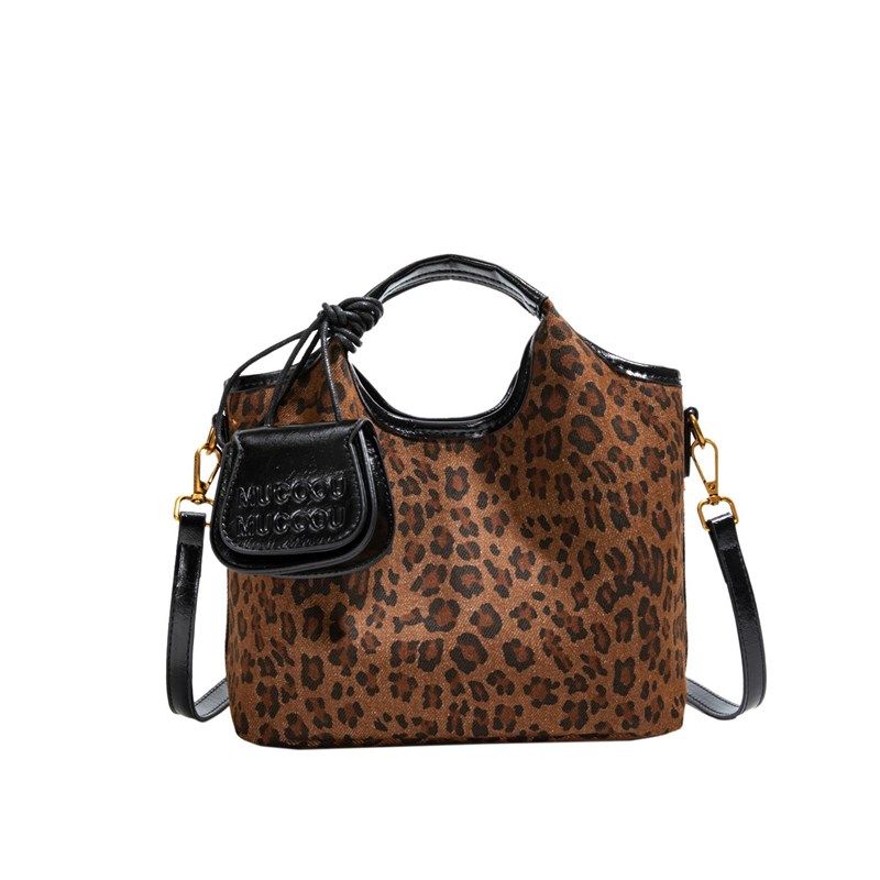 手提豹纹包包女秋季2024新款潮时尚小水桶包百搭斜挎包菜篮包,淘宝优惠券,粉丝福利购,淘宝优惠卷