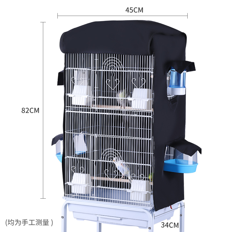 欧式鸟笼笼衣防溅撒网罩日式鸟笼移动加高脚架子笼罩防水遮阳罩-图0