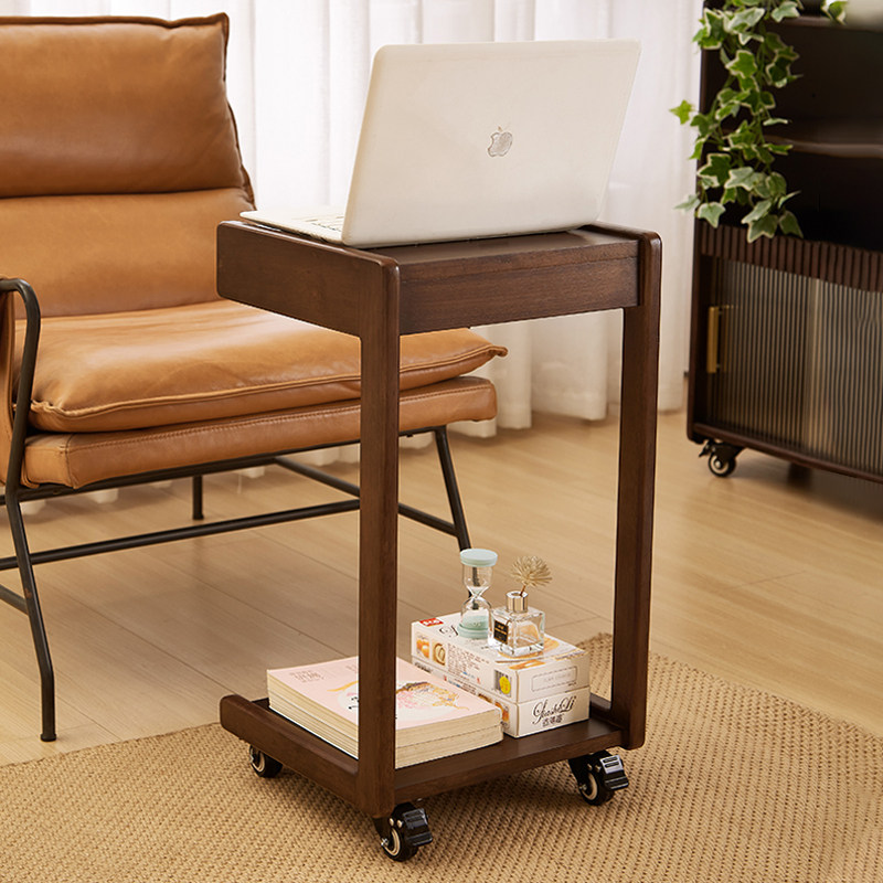 移动笔记本电脑床边办公桌实木边几桌客厅懒人沙发阅读桌茶几简约,淘宝优惠券,粉丝福利购,淘宝优惠卷