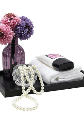 卫生间洗漱台装饰摆件样板房洗手间托盘组合套装样板间展厅软饰品