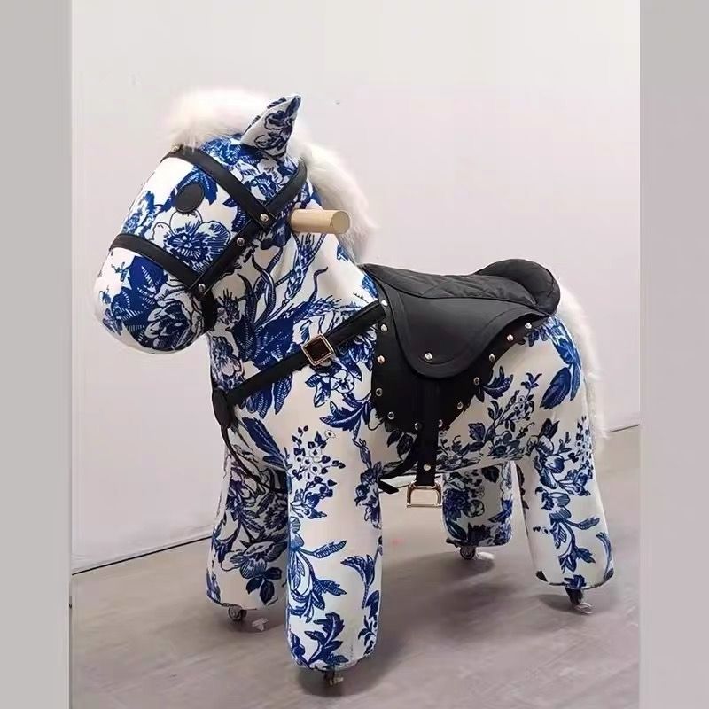 法式滑行木马坐凳可自由骑行儿童小马椅子生日玩具礼物家居装饰,淘宝优惠券,粉丝福利购,淘宝优惠卷