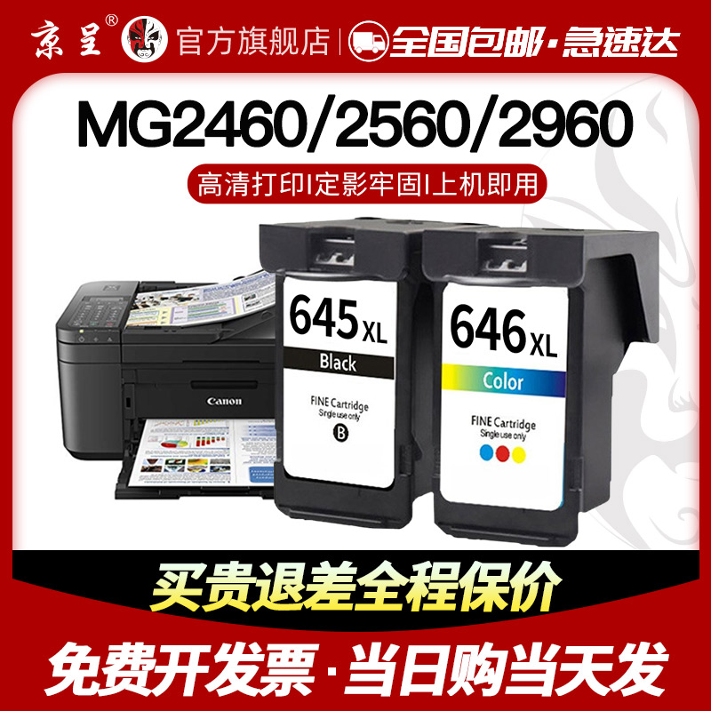 新品适用佳能PG-645/CL646XL墨盒mg2560 2H460 3060 2960 2965打 - 图0