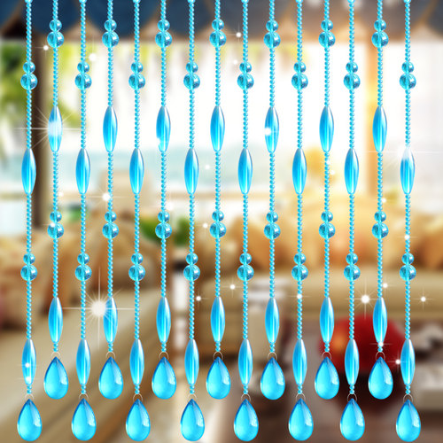 水晶葫芦珠帘橄榄卧室门帘隔断玄关过道网红免打孔客厅阳台挂帘子 - 图2